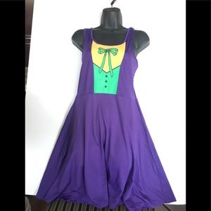 DC Comics Joker Women Flare Dress Large XL New